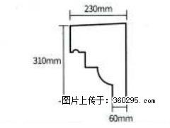 产品分解图型 - 檐口线，型号：SX311-YK-3，规格：230x310mm(3) - 龙岩三象EPS建材 ly.sx311.cc